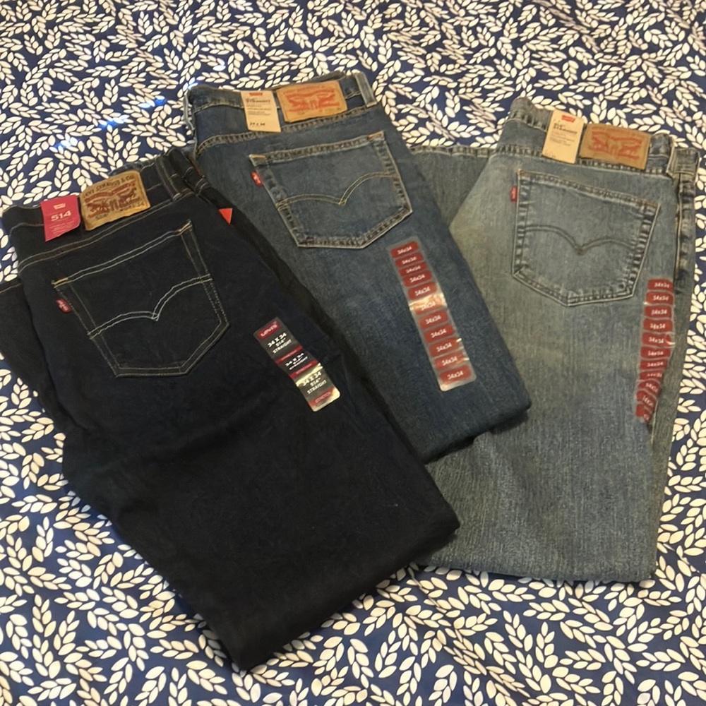3 pair Levi’s 514 NWT